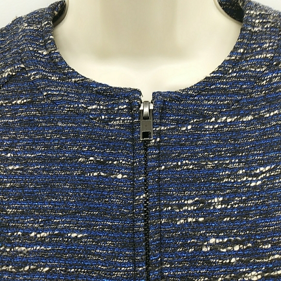 Madewell Leather Shimmerweave Bomber Jacket XS Moto Biker New Years Metallic - Picture 14 of 16